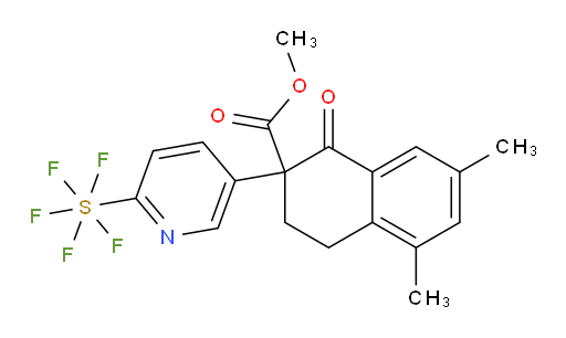methyl 2-(6-(pentafluoromercapto)pyridin-3-yl)-5,7-dimethyl-1-oxo-1,2,3,4-tetrahydronaphthalene-2-carboxylate