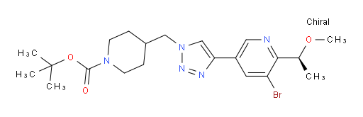 (S)-tert-butyl 4-((4-(5-bromo-6-(1-methoxyethyl)pyridin-3-yl)-1H-1,2,3-triazol-1-yl)methyl)piperidine-1-carboxylate