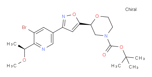 (S)-tert-butyl 2-(3-(5-bromo-6-((S)-1-methoxyethyl)pyridin-3-yl)isoxazol-5-yl)morpholine-4-carboxylate