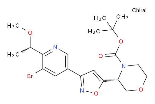 (R)-tert-butyl 3-(3-(5-bromo-6-((S)-1-methoxyethyl)pyridin-3-yl)isoxazol-5-yl)morpholine-4-carboxylate
