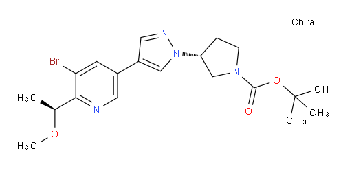 (R)-tert-butyl 3-(4-(5-bromo-6-((S)-1-methoxyethyl)pyridin-3-yl)-1H-pyrazol-1-yl)pyrrolidine-1-carboxylate