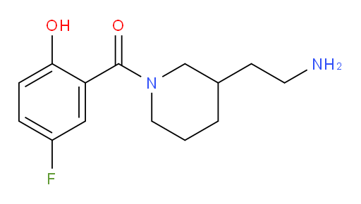 (3-(2-aminoethyl)piperidin-1-yl)(5-fluoro-2-hydroxyphenyl)methanone