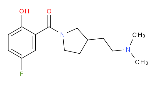 (3-(2-(dimethylamino)ethyl)pyrrolidin-1-yl)(5-fluoro-2-hydroxyphenyl)methanone