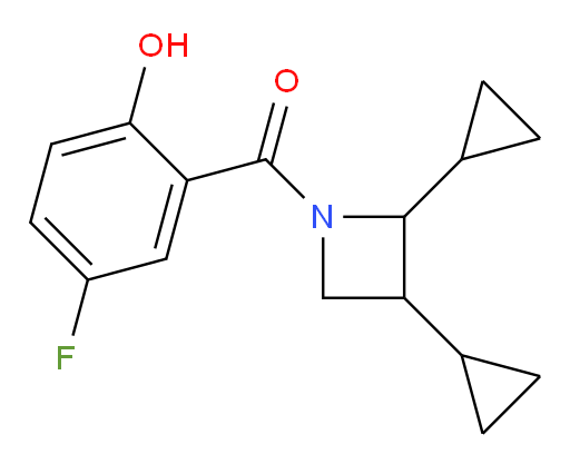 (2,3-dicyclopropylazetidin-1-yl)(5-fluoro-2-hydroxyphenyl)methanone