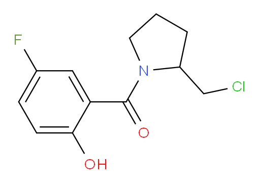(2-(chloromethyl)pyrrolidin-1-yl)(5-fluoro-2-hydroxyphenyl)methanone