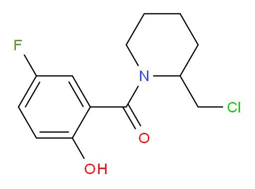 (2-(chloromethyl)piperidin-1-yl)(5-fluoro-2-hydroxyphenyl)methanone