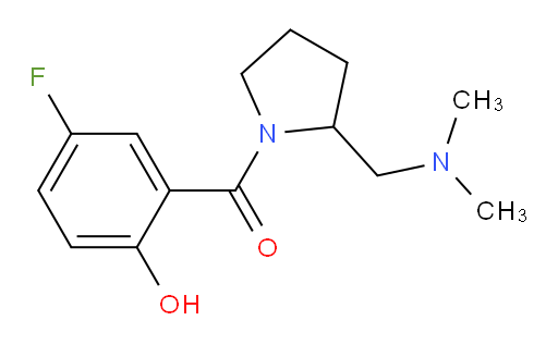 (2-((dimethylamino)methyl)pyrrolidin-1-yl)(5-fluoro-2-hydroxyphenyl)methanone
