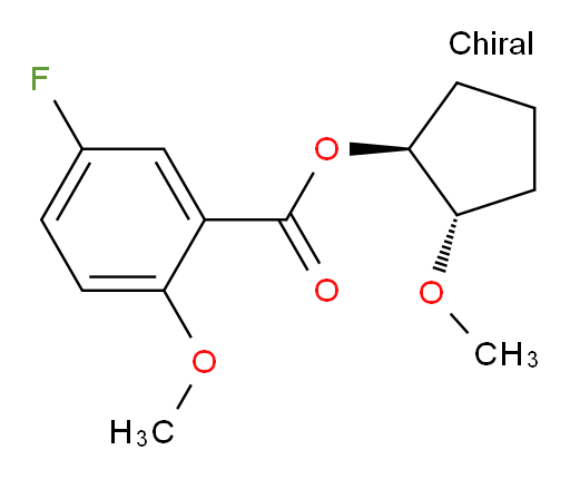(1S,2S)-2-methoxycyclopentyl 5-fluoro-2-methoxybenzoate