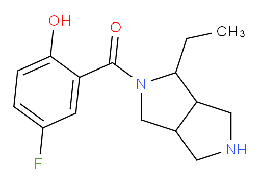 (1-ethylhexahydropyrrolo[3,4-c]pyrrol-2(1H)-yl)(5-fluoro-2-hydroxyphenyl)methanone