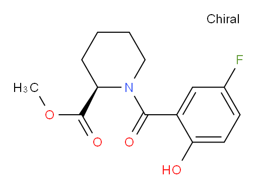 (R)-methyl 1-(5-fluoro-2-hydroxybenzoyl)piperidine-2-carboxylate