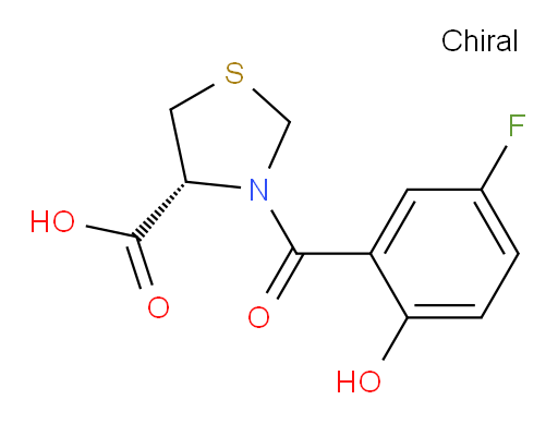(R)-3-(5-fluoro-2-hydroxybenzoyl)thiazolidine-4-carboxylic acid