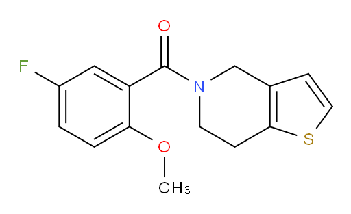 (6,7-dihydrothieno[3,2-c]pyridin-5(4H)-yl)(5-fluoro-2-methoxyphenyl)methanone