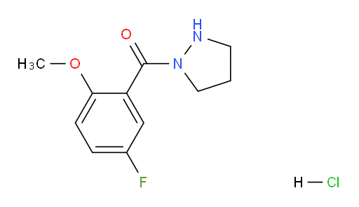 (5-fluoro-2-methoxyphenyl)(pyrazolidin-1-yl)methanone hydrochloride