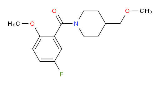 (5-fluoro-2-methoxyphenyl)(4-(methoxymethyl)piperidin-1-yl)methanone