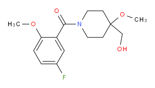 (5-fluoro-2-methoxyphenyl)(4-(hydroxymethyl)-4-methoxypiperidin-1-yl)methanone