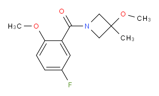 (5-fluoro-2-methoxyphenyl)(3-methoxy-3-methylazetidin-1-yl)methanone