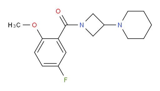 (5-fluoro-2-methoxyphenyl)(3-(piperidin-1-yl)azetidin-1-yl)methanone