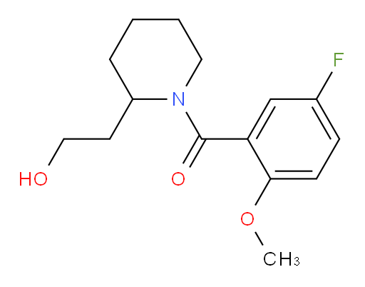 (5-fluoro-2-methoxyphenyl)(2-(2-hydroxyethyl)piperidin-1-yl)methanone