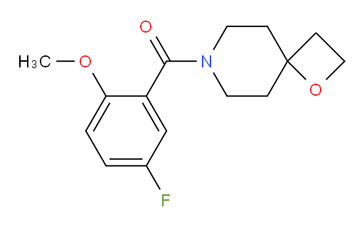 (5-fluoro-2-methoxyphenyl)(1-oxa-7-azaspiro[3.5]nonan-7-yl)methanone