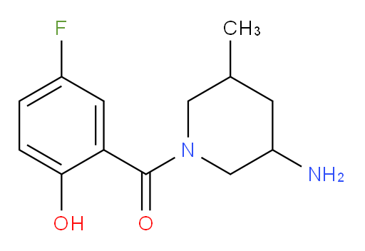 (3-amino-5-methylpiperidin-1-yl)(5-fluoro-2-hydroxyphenyl)methanone