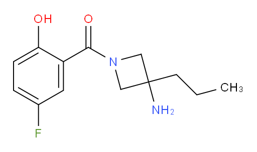(3-amino-3-propylazetidin-1-yl)(5-fluoro-2-hydroxyphenyl)methanone
