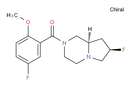 (5-fluoro-2-methoxyphenyl)((7R,8aR)-7-fluorohexahydropyrrolo[1,2-a]pyrazin-2(1H)-yl)methanone