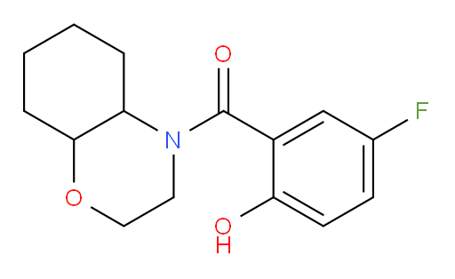 (5-fluoro-2-hydroxyphenyl)(hexahydro-2H-benzo[b][1,4]oxazin-4(3H)-yl)methanone