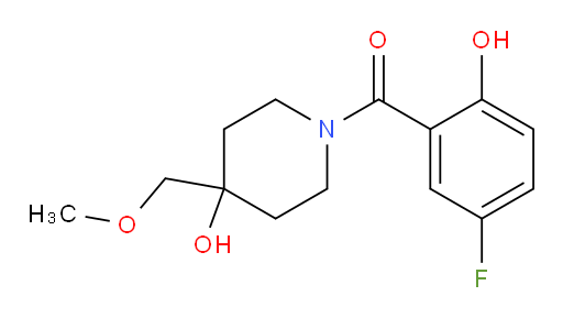 (5-fluoro-2-hydroxyphenyl)(4-hydroxy-4-(methoxymethyl)piperidin-1-yl)methanone