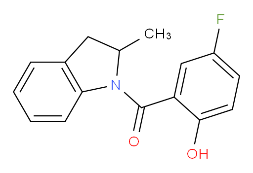 (5-fluoro-2-hydroxyphenyl)(2-methylindolin-1-yl)methanone
