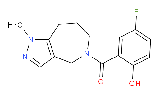 (5-fluoro-2-hydroxyphenyl)(1-methyl-7,8-dihydropyrazolo[4,3-c]azepin-5(1H,4H,6H)-yl)methanone