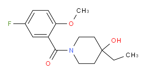 (4-ethyl-4-hydroxypiperidin-1-yl)(5-fluoro-2-methoxyphenyl)methanone