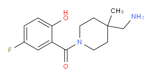 (4-(aminomethyl)-4-methylpiperidin-1-yl)(5-fluoro-2-hydroxyphenyl)methanone