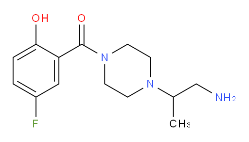 (4-(1-aminopropan-2-yl)piperazin-1-yl)(5-fluoro-2-hydroxyphenyl)methanone