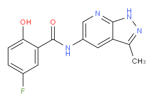 5-fluoro-2-hydroxy-N-(3-methyl-1H-pyrazolo[3,4-b]pyridin-5-yl)benzamide