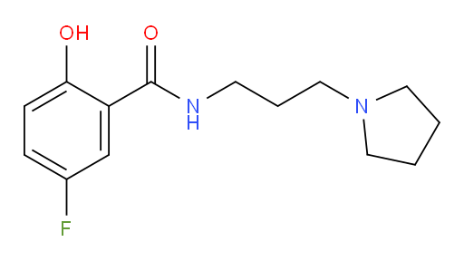 5-fluoro-2-hydroxy-N-(3-(pyrrolidin-1-yl)propyl)benzamide