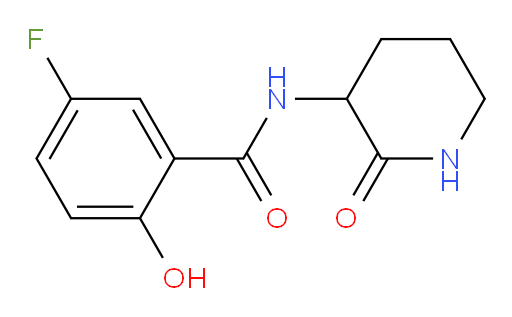 5-fluoro-2-hydroxy-N-(2-oxopiperidin-3-yl)benzamide