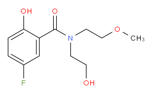 5-fluoro-2-hydroxy-N-(2-hydroxyethyl)-N-(2-methoxyethyl)benzamide
