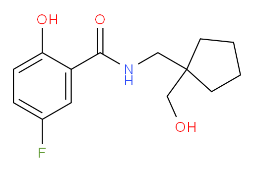 5-fluoro-2-hydroxy-N-((1-(hydroxymethyl)cyclopentyl)methyl)benzamide