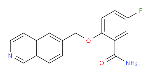 5-fluoro-2-(isoquinolin-6-ylmethoxy)benzamide