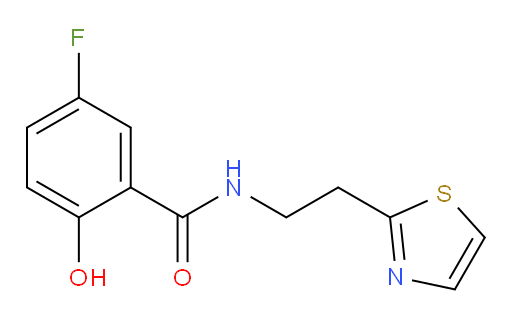 5-fluoro-2-hydroxy-N-(2-(thiazol-2-yl)ethyl)benzamide
