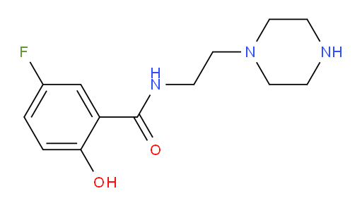 5-fluoro-2-hydroxy-N-(2-(piperazin-1-yl)ethyl)benzamide