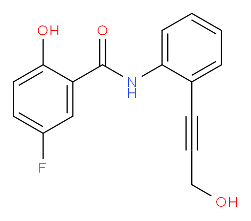 5-fluoro-2-hydroxy-N-(2-(3-hydroxyprop-1-yn-1-yl)phenyl)benzamide