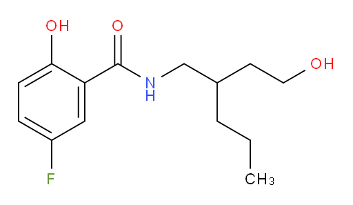 5-fluoro-2-hydroxy-N-(2-(2-hydroxyethyl)pentyl)benzamide