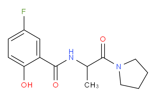 5-fluoro-2-hydroxy-N-(1-oxo-1-(pyrrolidin-1-yl)propan-2-yl)benzamide