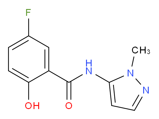 5-fluoro-2-hydroxy-N-(1-methyl-1H-pyrazol-5-yl)benzamide