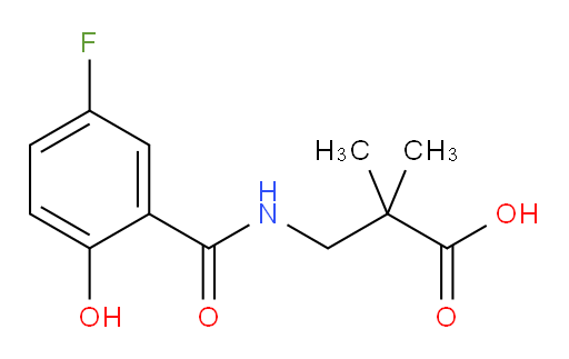3-(5-fluoro-2-hydroxybenzamido)-2,2-dimethylpropanoic acid