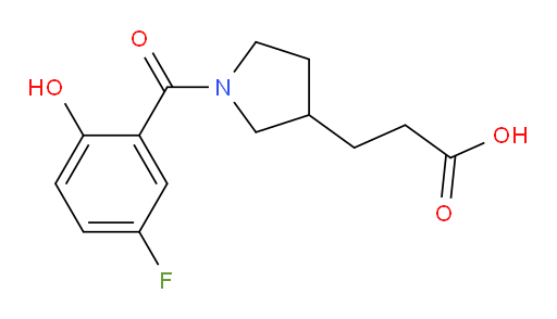 3-(1-(5-fluoro-2-hydroxybenzoyl)pyrrolidin-3-yl)propanoic acid
