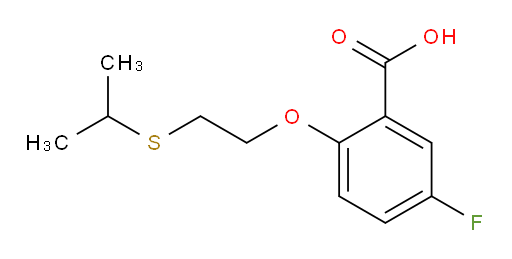 5-fluoro-2-(2-(isopropylthio)ethoxy)benzoic acid