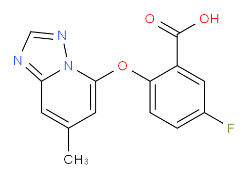 5-fluoro-2-((7-methyl-[1,2,4]triazolo[1,5-a]pyridin-5-yl)oxy)benzoic acid