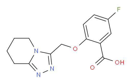 5-fluoro-2-((5,6,7,8-tetrahydro-[1,2,4]triazolo[4,3-a]pyridin-3-yl)methoxy)benzoic acid